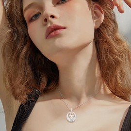 UNIFT Eye of Horus Ankh Cross Necklace for Women Men Stainless Steel Ancient Egyptian Eye of Horus with Egyptian Life Sign Ankh Cross | Double Wing Pendant Necklace Amulet Jewelry (silver 2)