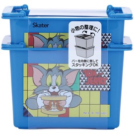 Skater MBSK1-A Mini Stackable Basket, Set of 2, Tom & Jerry TOON 4.6 x 3.3 x 3.1 inches (11.7 x 8.4 x 7.8 cm)