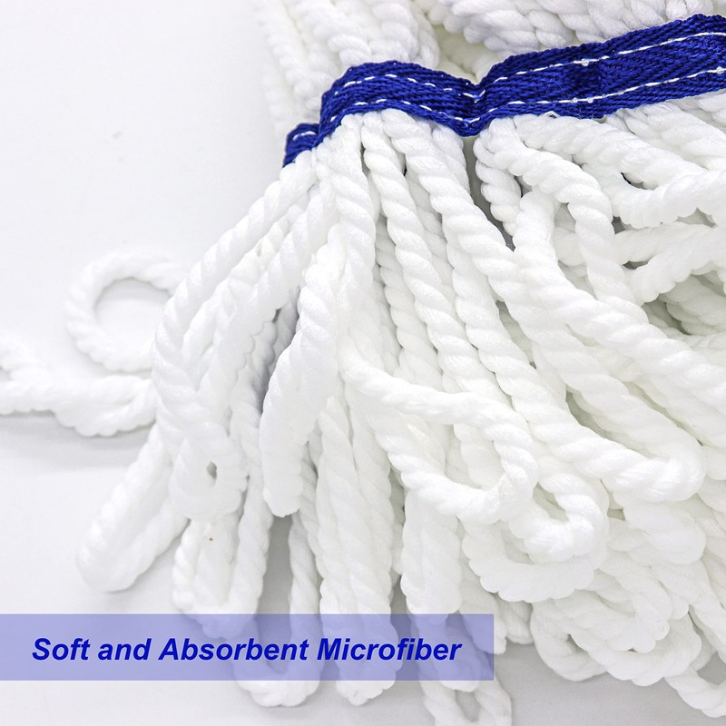 One Mop Handle With Two Microfiber Heads (1 Handle &