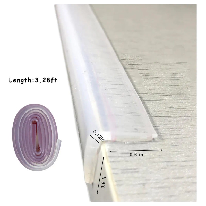 Protector De Bordes De Silicona Transparente Para Esquinas S
