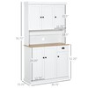 HOMCOM 71" Buffet with Hutch, Modern Kitchen Pantry Storage Cabinet