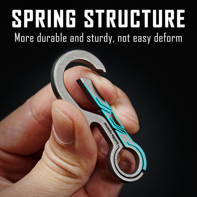 KeyUnity KM01 Titanium Bottle Opener Key Chain, Rustproof, Lightweight, Bottle