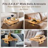 Lavievert 2-in-1 Bed & Couch Arm Tray, Bamboo Sofa Clip