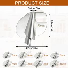 ZephyrCraft 8 Pcs Sewing Machine Accessories, Rolled Hem Presser Foot 3-10mm, Universal Stainless Steel Sewing Machine Feet for Home & Professional Use