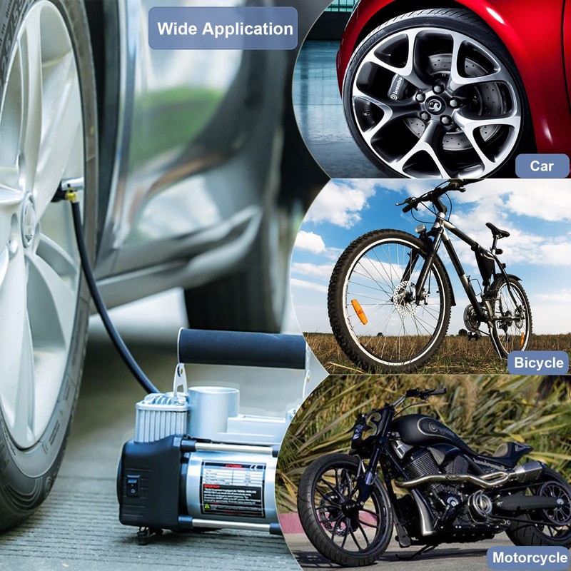 Flexible Extension Tire Valve Adaptor, air Hose inflator Adapter, Standard