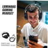 TEHAUX 1pc Luminous Gaming Headset Wired with Microphone Comfortable Ear