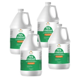 FIVE STAR MATERIALS RESOURCES 75% Vinegar Concentrated | White Vinegar for Cleaning and Garden | Horticultural, Home, and Outdoor Pure| | 4 Gallon (512 fl oz) | Max Performance 18X Power