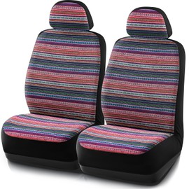 West Coast Auto Baja Blanket Bucket Seat Covers, Front Automotive Protection,Universal Fits for Cars, Trucks, Van, SUV - Airbag Compatible (4PCS Pink)