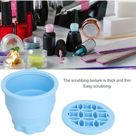 Makeup Brush Cleaning Bowl, Compact Lightweight Accessory for Travel and Daily Use - Anu Limen 2 in 1