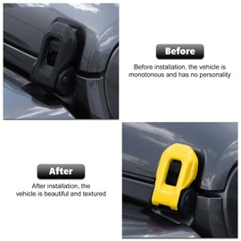 RT-TCZ Hood Latch Cover Exterior Hood Lock Brackets ABS Decoration Accessories for Jeep Wrangler JL JLU & Gladiator JT 2018-2022,2PCS (Yellow)