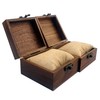 LONMAIX 2PCS/PACK Walnut Wood Box for Crafts, Jewelry Box and