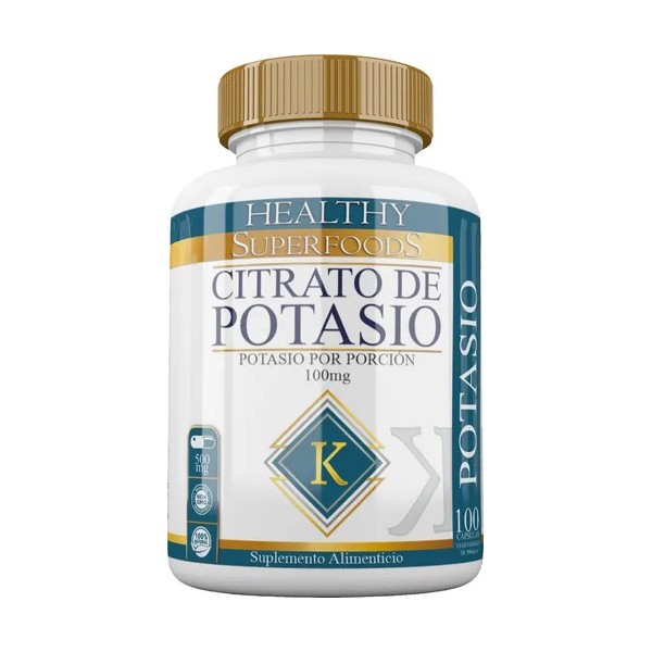Citrato De Potasio Premium 100 Capsulas Sabor Natural