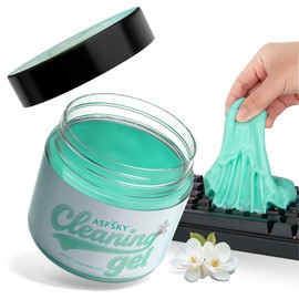 ASFSKY Car Cleaning Gel (Green,Magnolia) Cleaning Putty Universal Dust Cleaning Car Interior Cleaner Keyboard Dust Remover Car Slime Gifts for Women Girl Men（1 Pack）