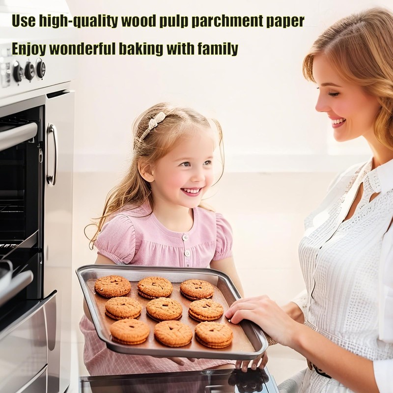300PCS Parchment Paper Sheets, 12x12 In Non-Stick Precut Baking Parchment,