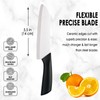 Cutqiz 7" Japanese Ceramic Knife with Cover for Veges Fruit