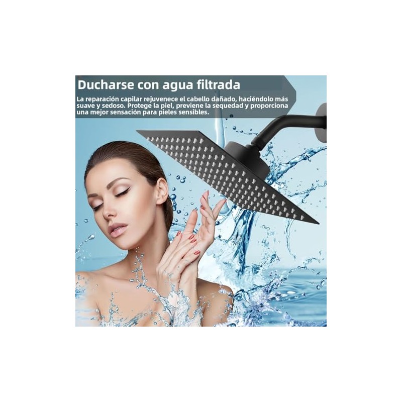 Cabezal de Ducha de Alta Presión 8' con 2pcs 25