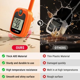 ThermoPro TP509 Candy Thermometer with Pot Clip, 10" Long Probe Instant Read Meat Food Thermometer with LCD, Cooking Oil Thermometer Deep Frying Thermometer for Candy Maple Syrup Sugar Brewing Making