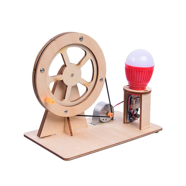 MMIAOO Hand Crank Generator Toy, Manual Generator, Model Toy, Wooden Toys, Physics, Educational Toys, Students, Science, Elementary School Students, Junior High School Students, Science, Free Research, Generator, Experiment Kit, Educational Toy, For Pare