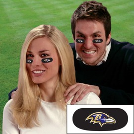 Party Animal Baltimore Ravens Team Eye Black Strips- 3 Pairs