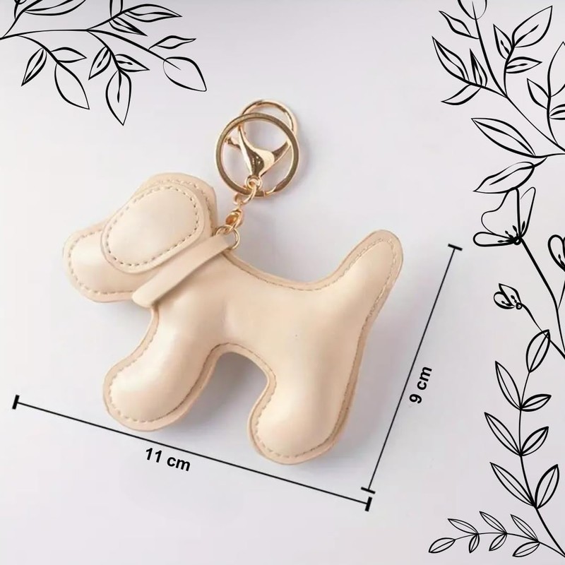 Wei Tech Dog Keychain - Cute Puppy Dog Pendant PU