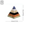 NOVICA Artisan Handmade Gemstone Pyramid Paperweight Sculpture Peru [3.3in H