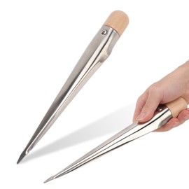 Tissting Marine Rope Splicing Spike, 304 Stainless Steel Marl Spike Hollow Splicing Spike with Plastic Handle Maintenance Hardware Tool for Boats Yachts (M)