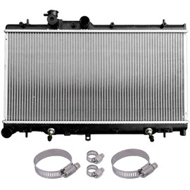 cciyu 2331 Radiator and 8MM-10MM,30MM-50MM Hose Clamp Replacement for 2003-2006 For Subaru for Baja 2.5L 2000-2004 For Subaru for Legacy 2.5L 2000-2004 For Subaru for Outback 2.5L