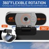 Nolansend 4K Webcam, Auto-zoom,with remote control,Privacy Cover, White Balance, Webcam
