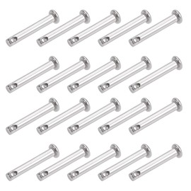 sourcing map Single Hole Clevis Pins - 4mm X 25mm Flat Head 304 Stainless Steel Link Hinge Pin 20Pcs