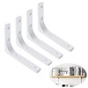 HTRTRR Shelf Brackets 4 Pack – Heavy Duty L Shaped