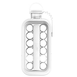 Ice Ball Maker Kettle 2 in 1 Portable Ice Ball Making Mold Water Bottle with Cover White