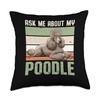 Poodle Dog Throw Pillow