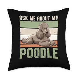 Poodle Dog Throw Pillow