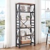 HOMBAZAAR 6 Tier Bookshelf,74 Inch Tall Industrial Bookshelf with Metal