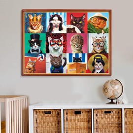 AveJoys Jigsaw Puzzles for Adults 1000 Piece Makeup Cats 27.56 x 19.69 Inch Puzzles for Adults Educational Challenge 1000 Pieces Puzzles for Adults Kids