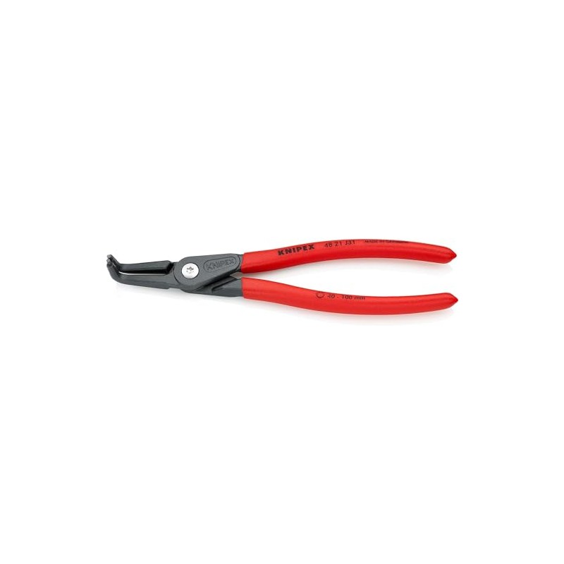 クニペックス KNIPEX 4821-J31 穴用精密スナップリングプライヤー 曲(SB)