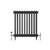 UK-20 BRN Arroll traditional manual Radiator valve in brushed nickel