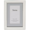Siena Double Border Plain Silver Picture Frame, Tarnish Resistant Finish,