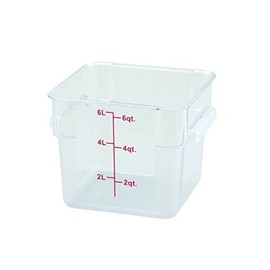 Winco Square Storage Container, 6-Quart,Clear by Winco