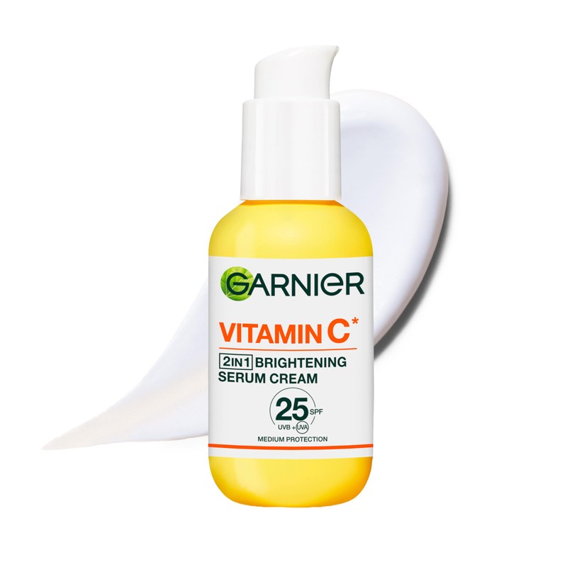 Garnier Vitamin C Serum Cream SPF 25, 2-in-1 Brightening Face