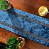Jiino 13x84 European Style Table Runners Blue Runner Sequined Rhinestone