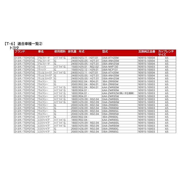 BOSCH Toyota T-6 Oil Filter