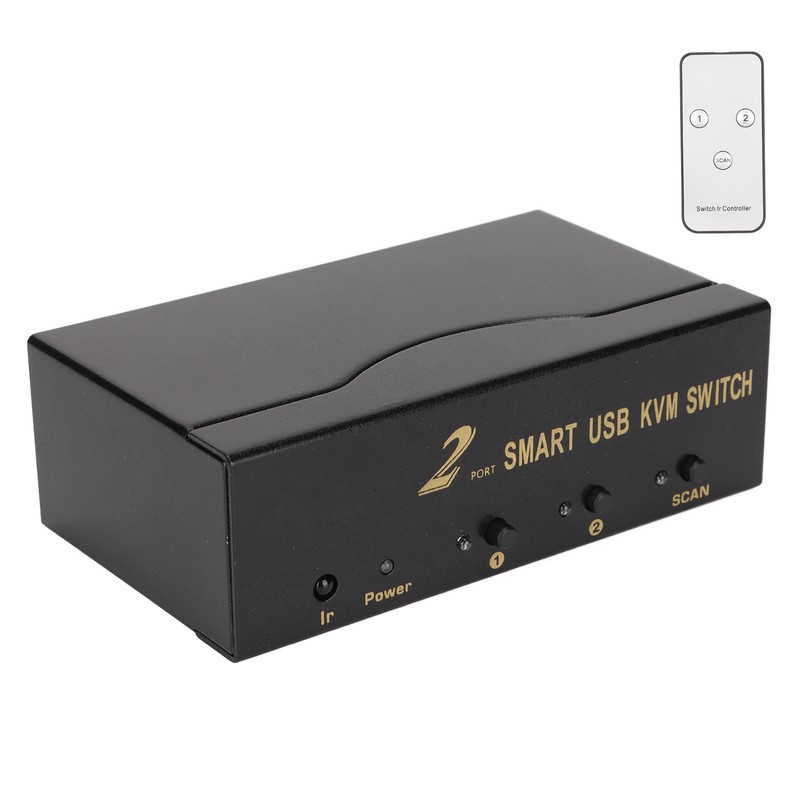 2 In 1 Out VGA KVM Switch 4 USB Port