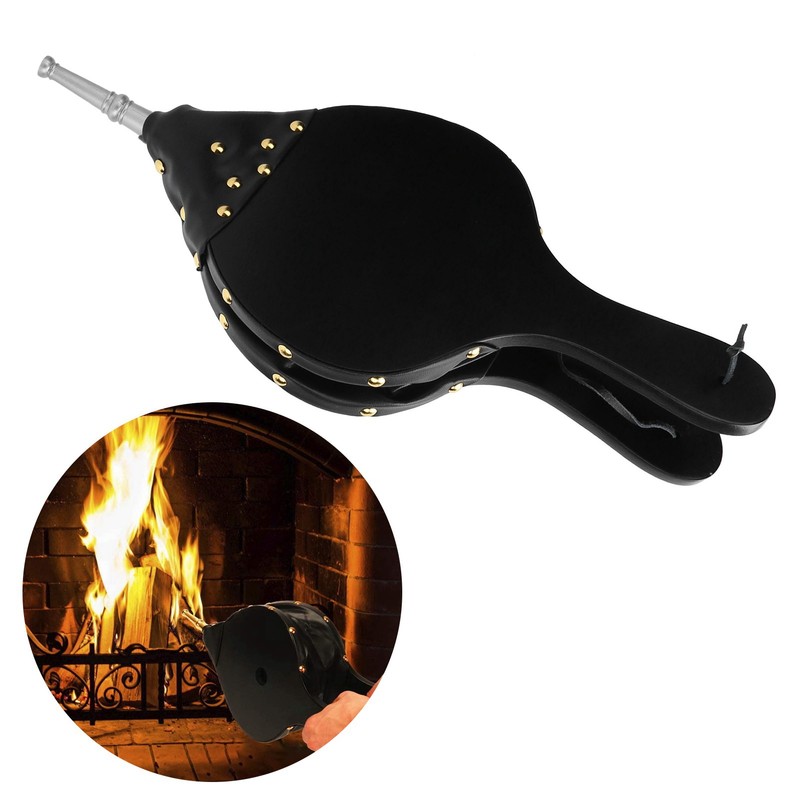 Fireplace Bellows Manual Wood Air Blower for Outdoor Camping BBQ