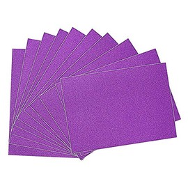 Qililandiy Pack of 10 Glitter Cardboard Paper Decorative Paper A4 Card Glitter Paper One-sided Craft Paper for DIY Crafts Scrapbooking Invitation Cards (Purple)