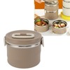Insulated Food Container 304 Stainless Steel PP Stackable Portable Round