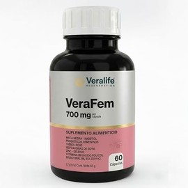 VeraFem Probióticos Femeninos, Vitaminas y Minerales | Con Maca, Biotina, y Trebol Rojo | Suplemento En Cápsulas De 700 Mg | 60 Cápsulas Con Colágeno 