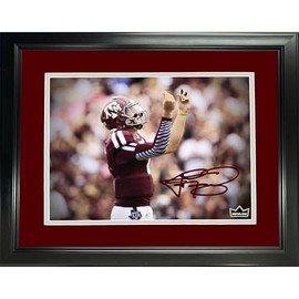 Framed Johnny Manziel Money Sign Facsimile Laser Engraved Signature Auto Texas A&M Aggies 11"x14" College Football Photo HOFSM Holo