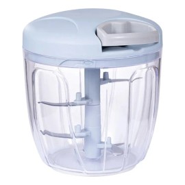 Picador Cortador De Verduras Manual 4 Cuchillos Aceros 900ml Color Azul
