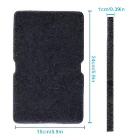 YOCDNOV Pack of 4 Dryer Filters, Sponge Filter Mat, Condenser Dryer, Lint Filter, Foam Filter, Sponge, Filter Dryer, for Tumble Dryers, Heat Pump Dryers (24 x 15 x 1 cm)